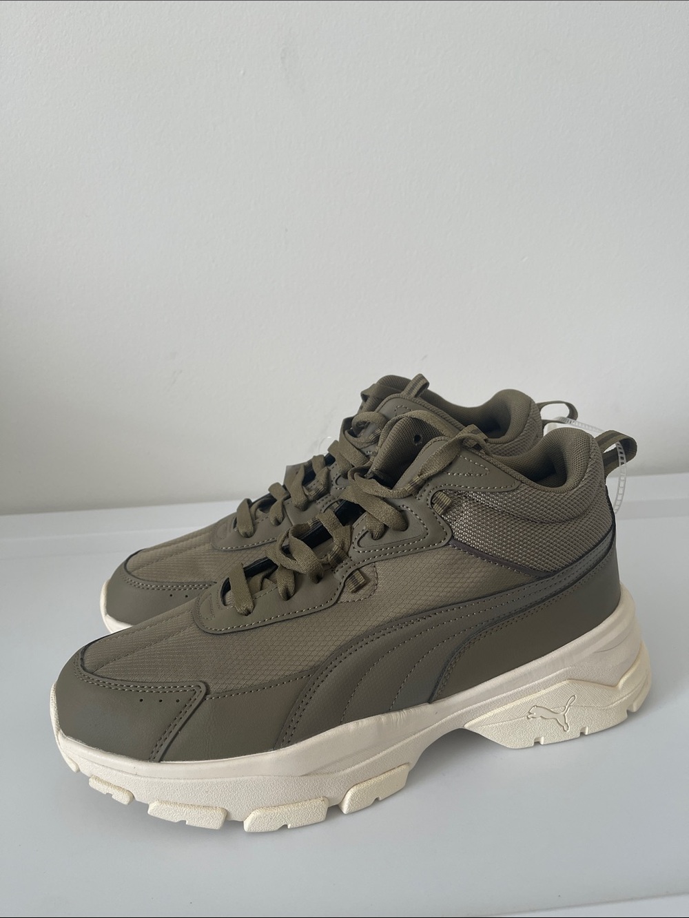 Puma Olive Green Women's Chunky Sole Sneakers